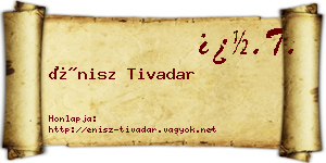 Énisz Tivadar névjegykártya