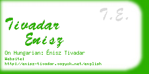tivadar enisz business card