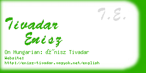 tivadar enisz business card